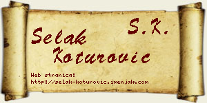 Selak Koturović vizit kartica